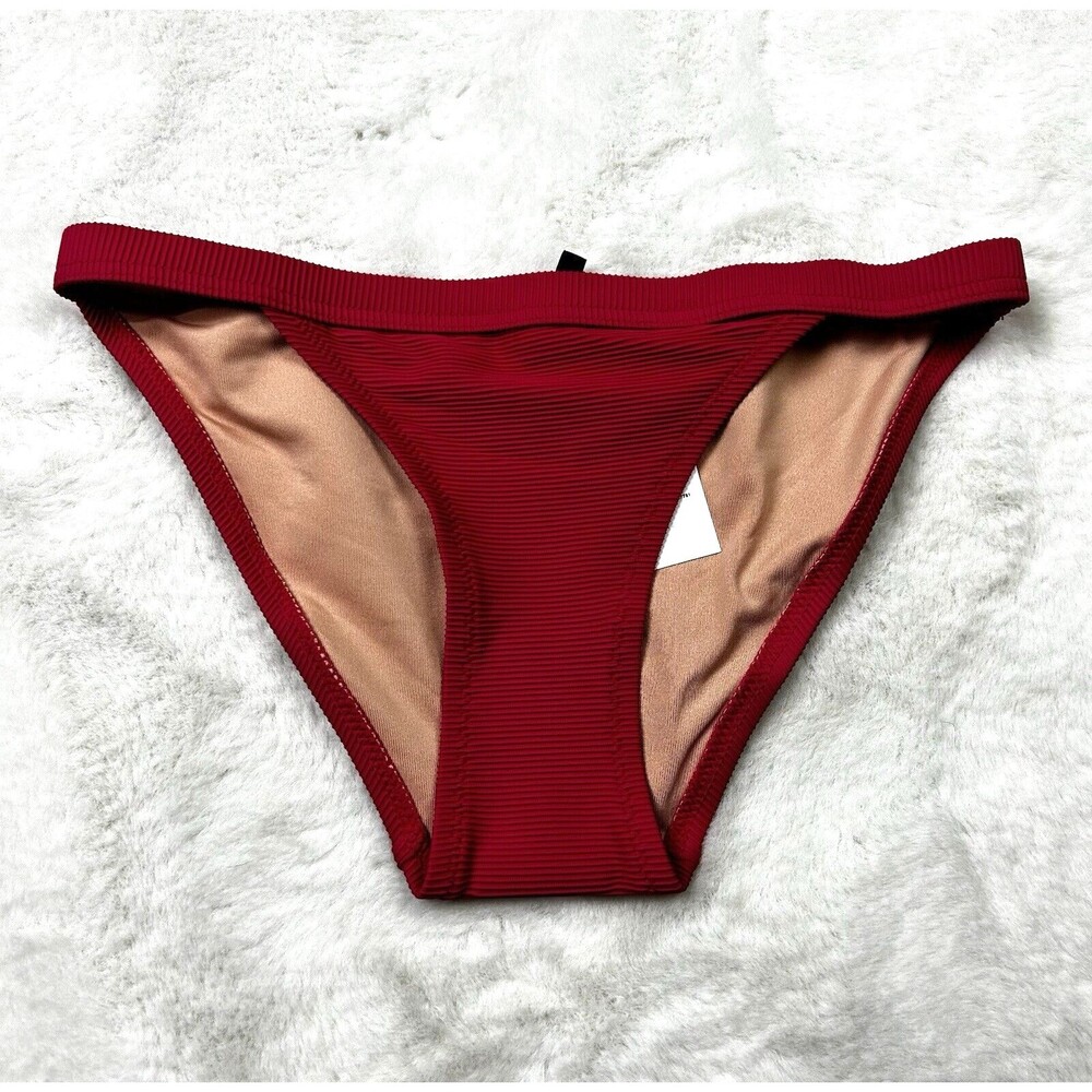 J.Crew Women's Ribbed Trim Hipster  Bikini Bottom BH485